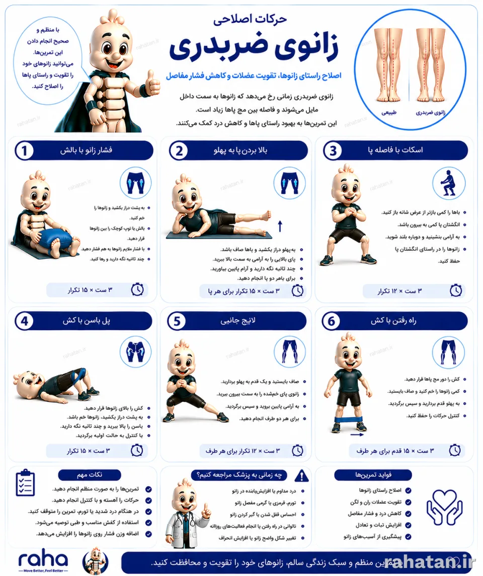 حرکات اصلاحی زانوی ضربدری